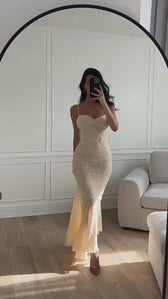 Seraphina - Lace Mermaid Evening Gown - View 9