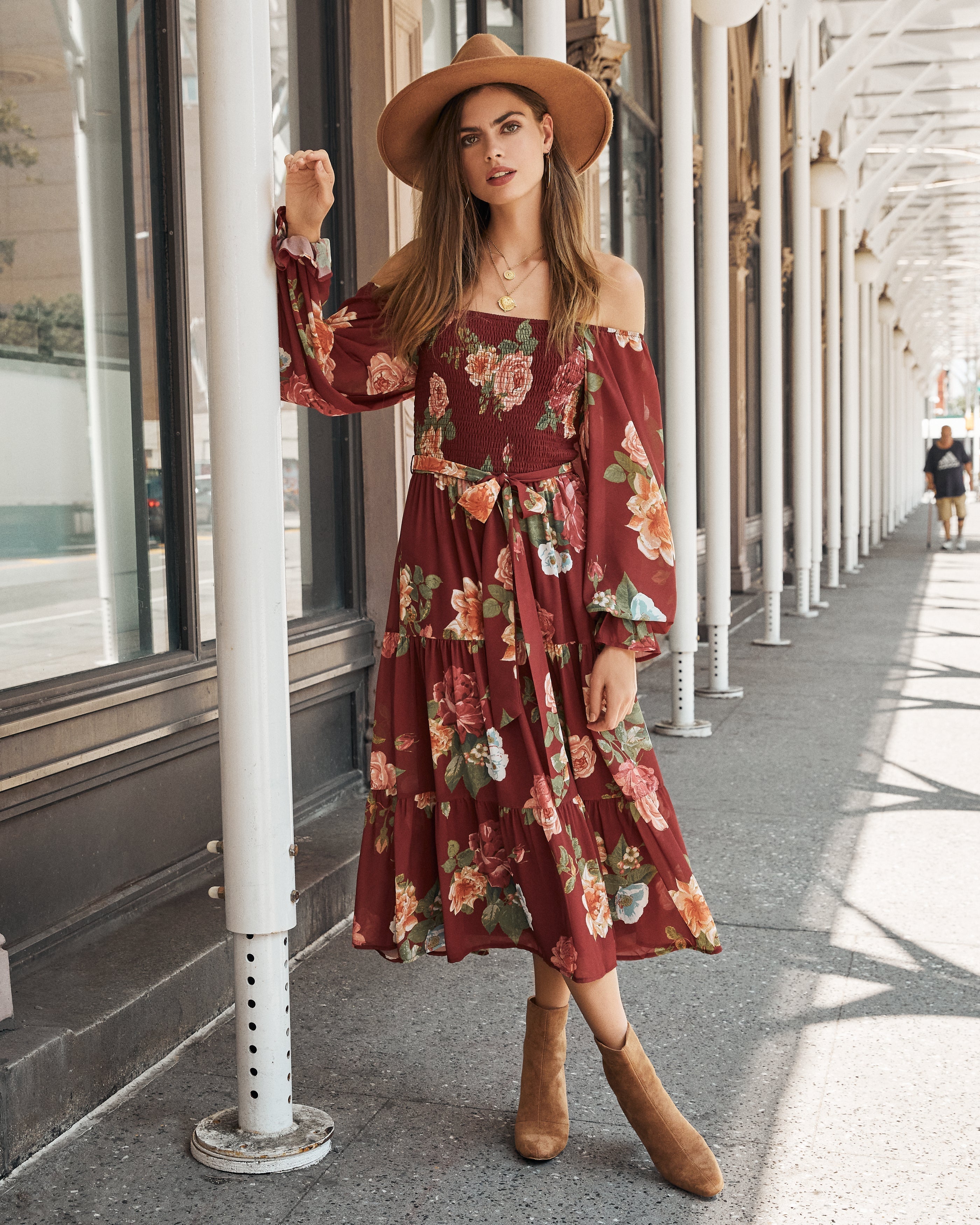 Claudette Floral Smocked Midi Dress - FINAL SALE