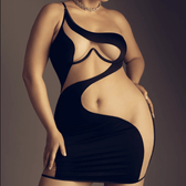 Mermaid Asymmetric Cut Out Mesh Mini Dress 9