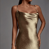 Weekly Party Metallic Satin Cowl Neck Maxi Dress 2