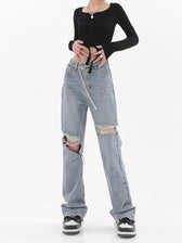 Chic Casual Y2k Ripped Jeans
