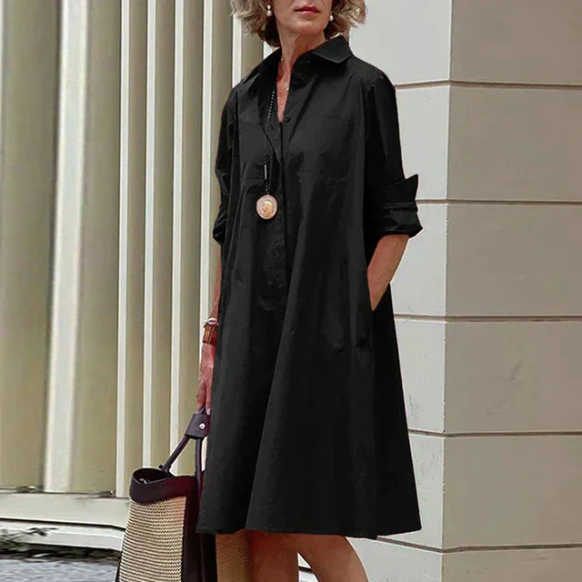 Eva Boutique Vintage Long Sleeve Dress Elevated Occasion Wear
