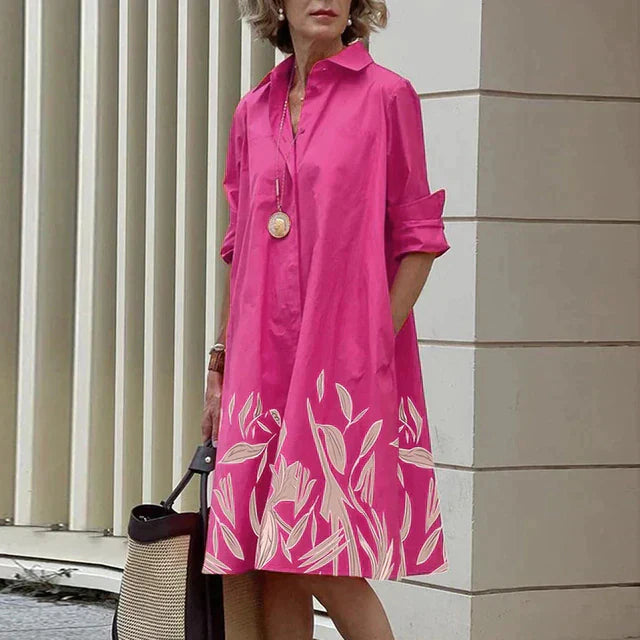 Eva Boutique Vintage Long Sleeve Dress Elevated Occasion Wear