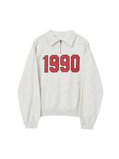Vintage Lapel Long Sleeve Hoody Pullovers Grey / S