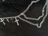 chain Cross pendant waist layered chain