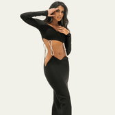 Disco Feeling Bow Off Shoulder Bandage Midi Dress 9