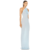 Easy Style Blue Mesh Maxi Dress 7