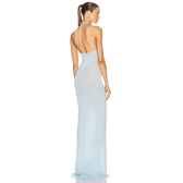 Easy Style Blue Mesh Maxi Dress 8