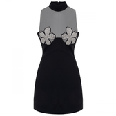 Daytime Crystal Mesh Mini Dress 7