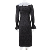 New Autumn Fashionable French Style Floral Long-sleeved Elegant Casual Vestidos Midi Dress
