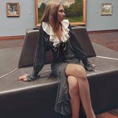 New Autumn Fashionable French Style Floral Long-sleeved Elegant Casual Vestidos Midi Dress