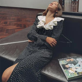 New Autumn Fashionable French Style Floral Long-sleeved Elegant Casual Vestidos Midi Dress