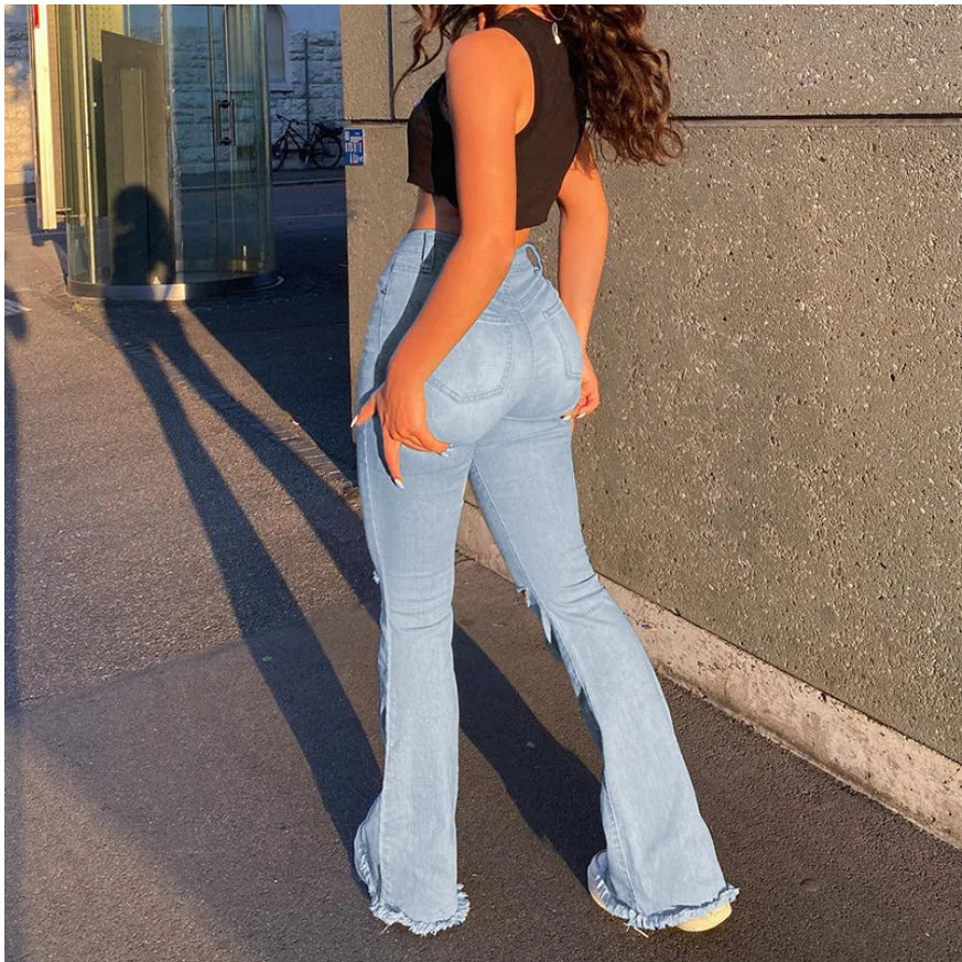Fashion Denim Flared Casual S2XL Women's Jeans