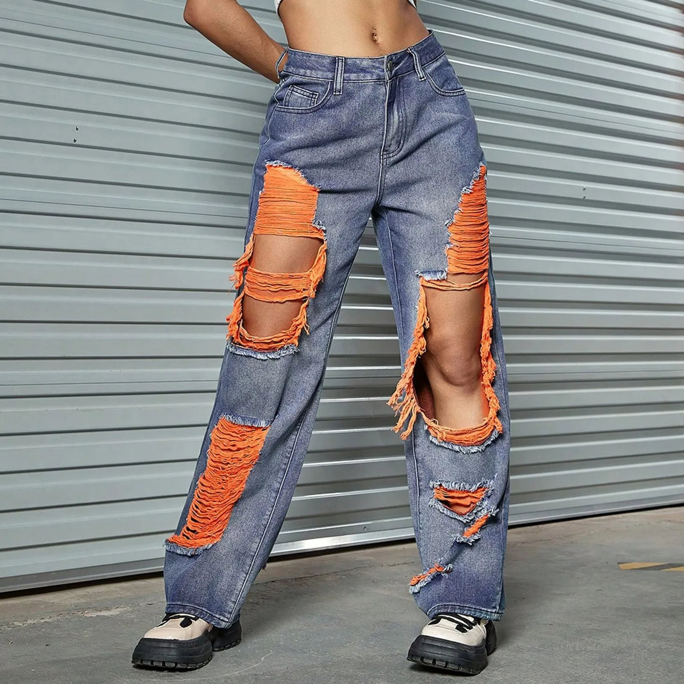Booty Lifting Straight Leg Streetwear Jeans