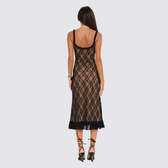 Obscure Affection Lace Ruffled Midi Dress 9