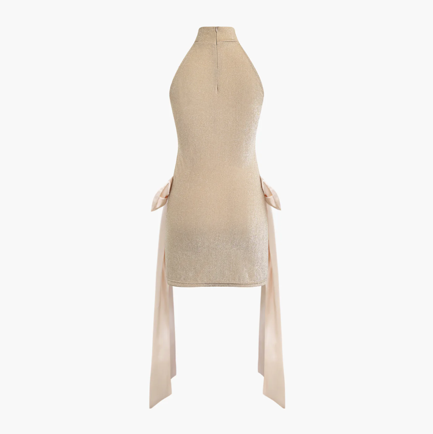 Midnight Riddle Bow Cut Out Glitter Mini Dress - View 6