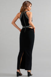 Uriel Glitter Cut Out Bandage Maxi Dress - View 3