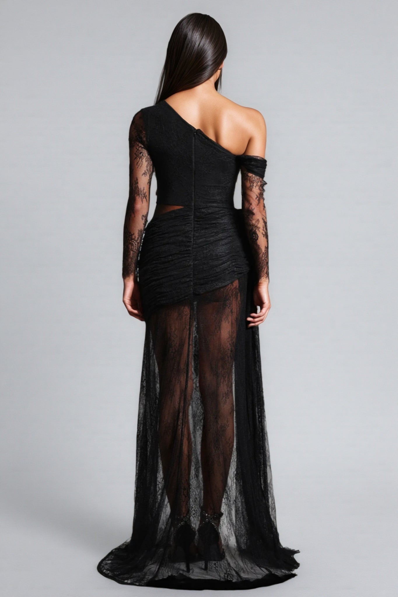 Koand One Shoulder Slit Maxi Dress