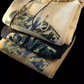 Camouflage Letter Print Punk Y2K Hoodie