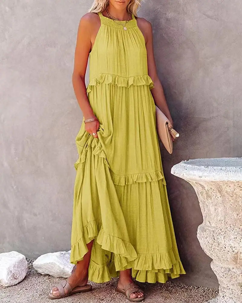 New Floorlength Round Loose Irregular LOOSE Midi Dresses