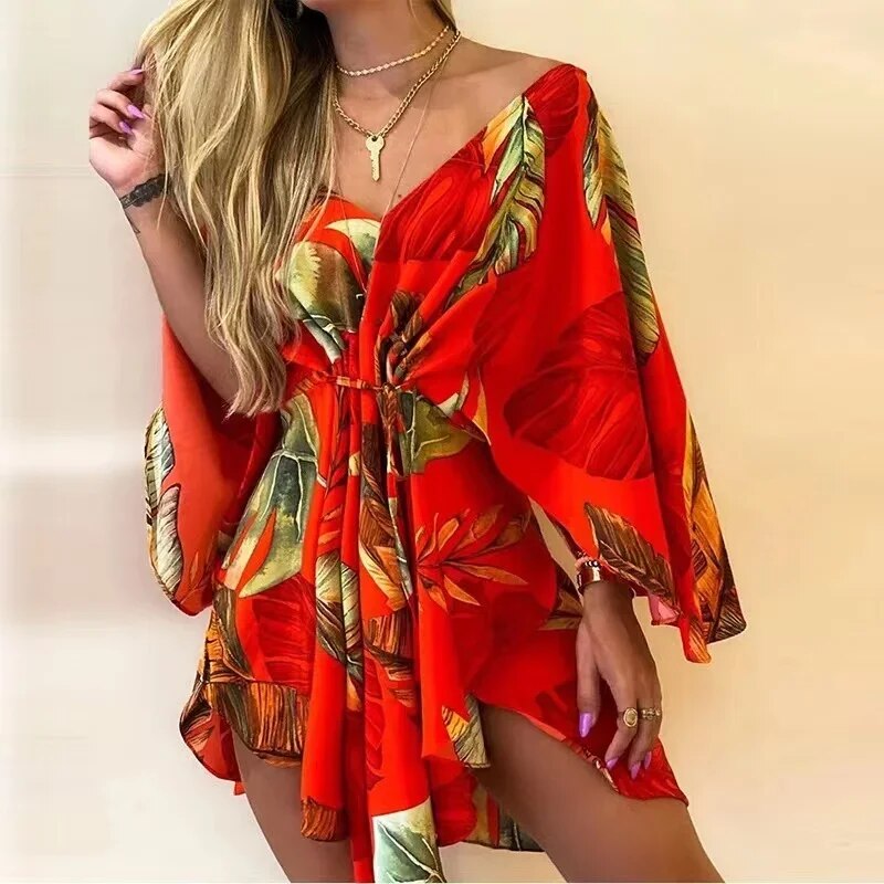 Ora Elegant Patterned Dress for Women Easy Wear Style
