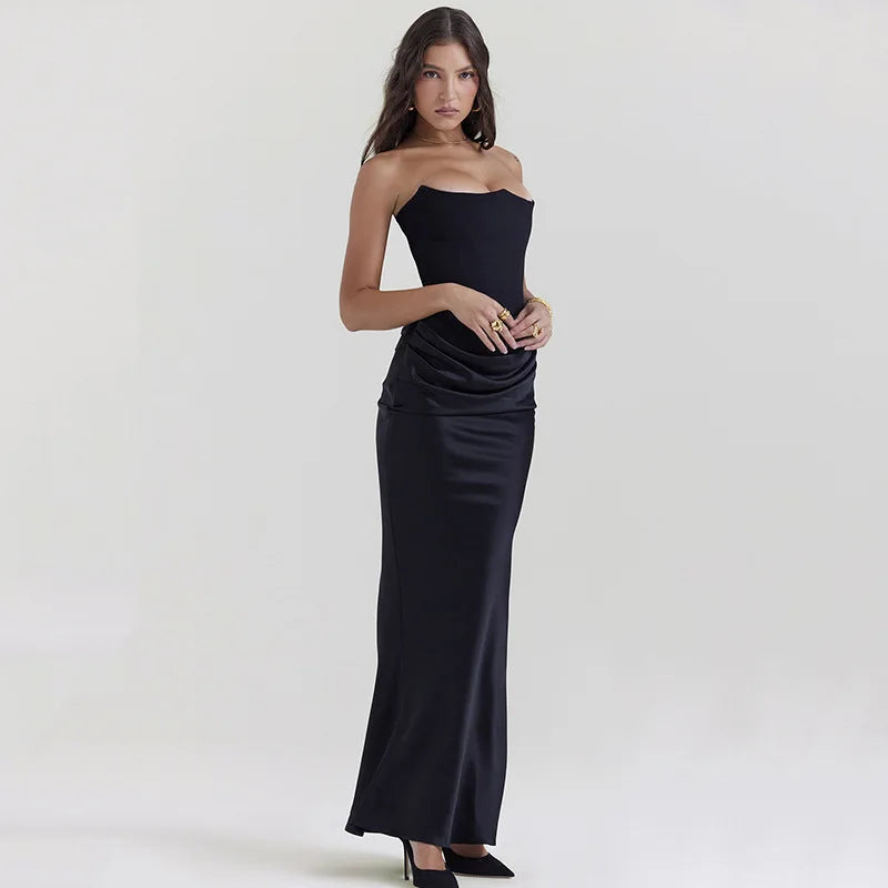 Backless Corset Maxi Dress