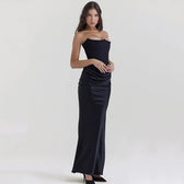 Backless Corset Maxi Dress