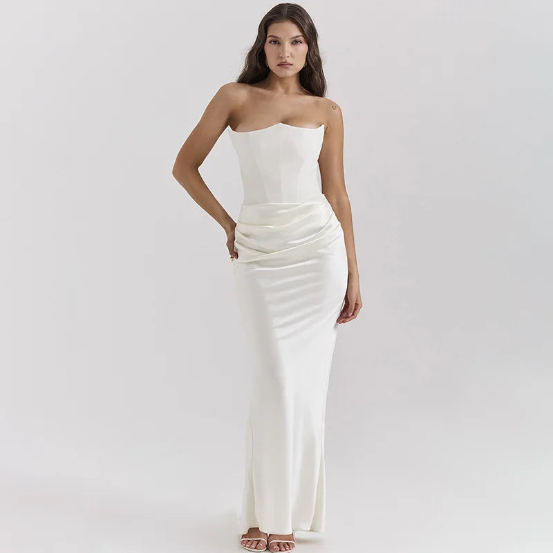 Backless Corset Maxi Dress