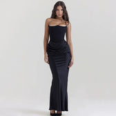 Backless Corset Maxi Dress