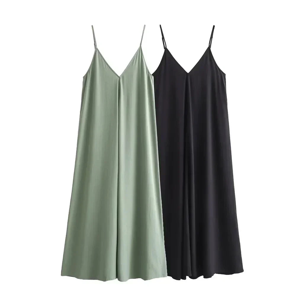 Flowing Dafne Midi Dress for Women Easy Wear Style