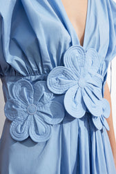 Maggie Floral Applique V-neck Maxi Dress - View 4