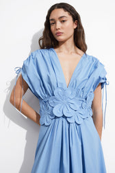 Maggie Floral Applique V-neck Maxi Dress - View 2