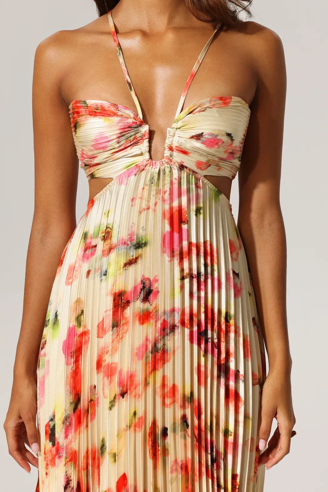 Cinderella Floral Halter Maxi Dress