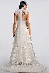 Albine Halter Sleeveless V-Neck Lace Maxi Dress - View 5