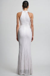 Solend Neckline Sequin Fishtail Maxi Dress - View 5