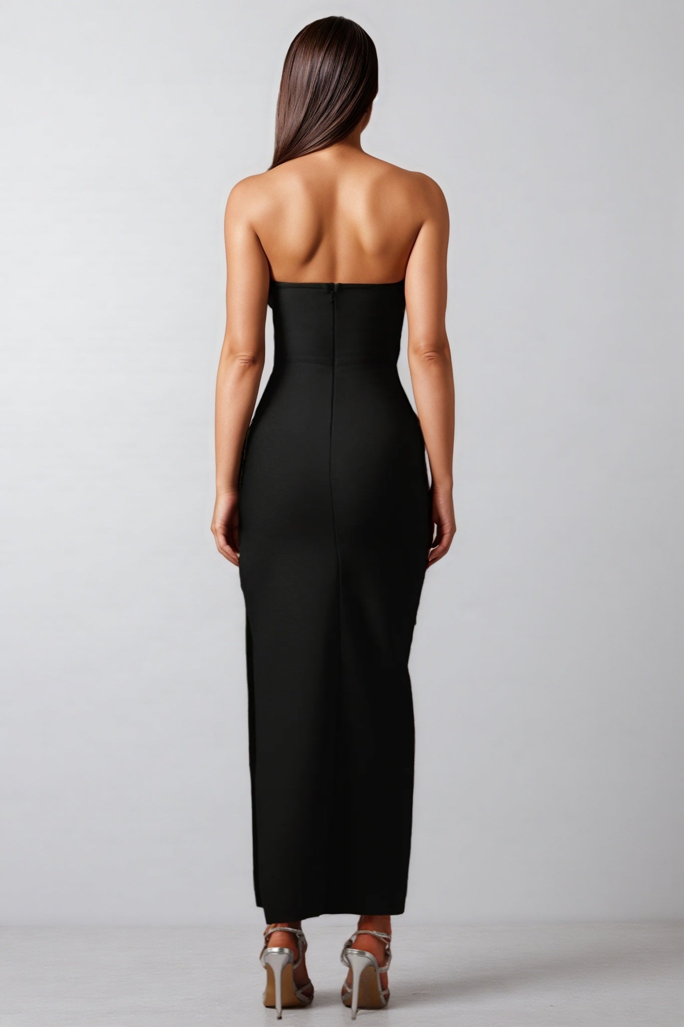 Wreya Sleeveless Slit Bandage Maxi Dress