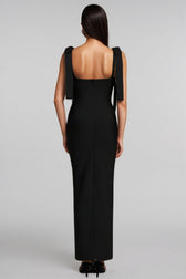 Ternan V-Neck Bow Bandage Maxi Dress - View 3