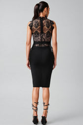 Vanessa Sleeveless Lace Bandage Midi Dress - View 5