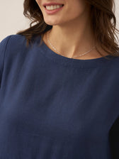 Pleated Round Neck Pocket A-Line Maxi Dress 31