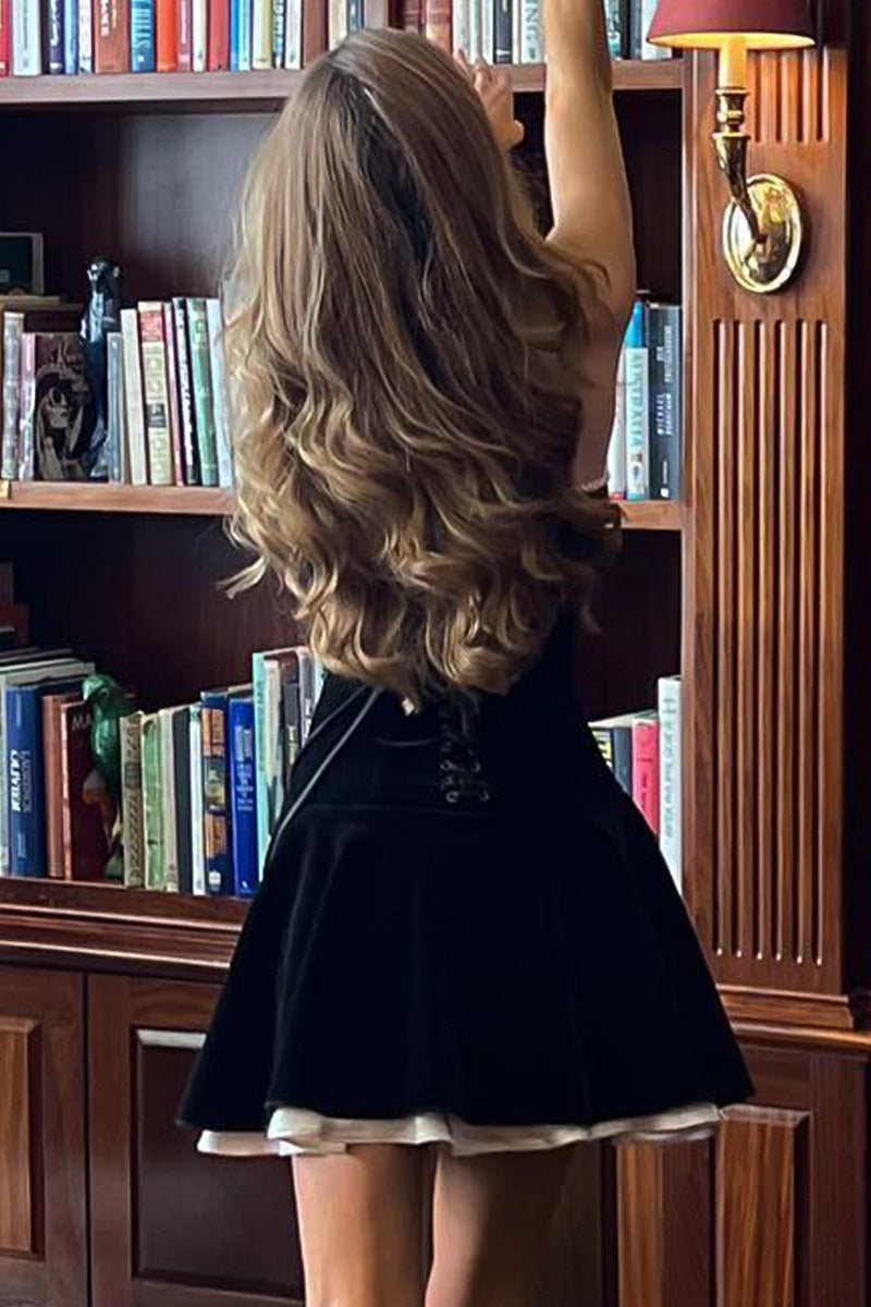 Velvet Bustier A-line Cocktail Dress - View 8