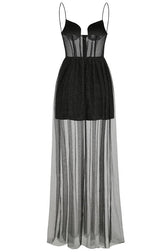 Crystal Embellished Stylish Corset Gown