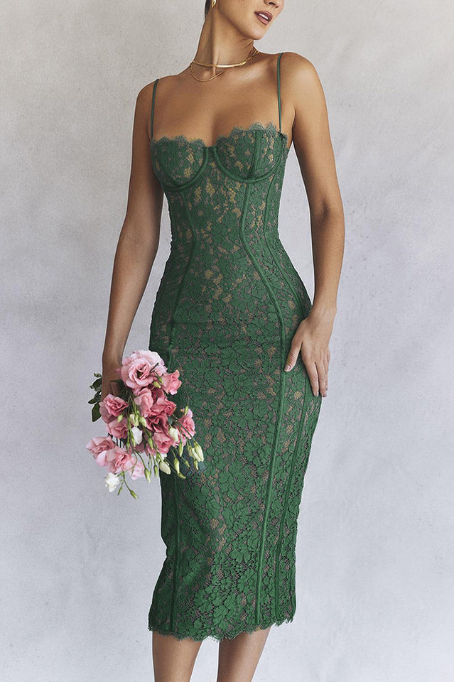 Forest Joelle Lace Midi Dress