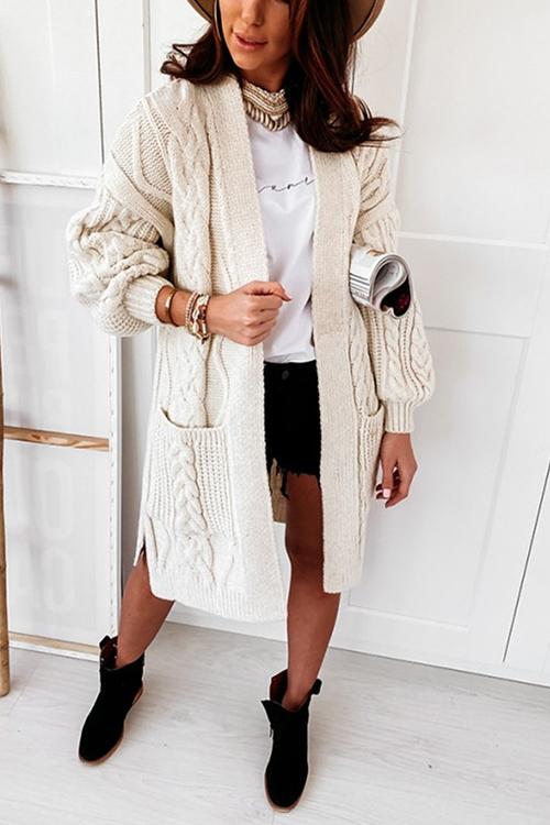 Twist Pockets Cardigan