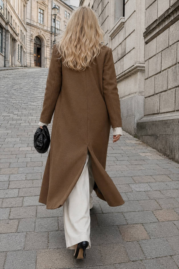 Warm Wool Long Overcoat