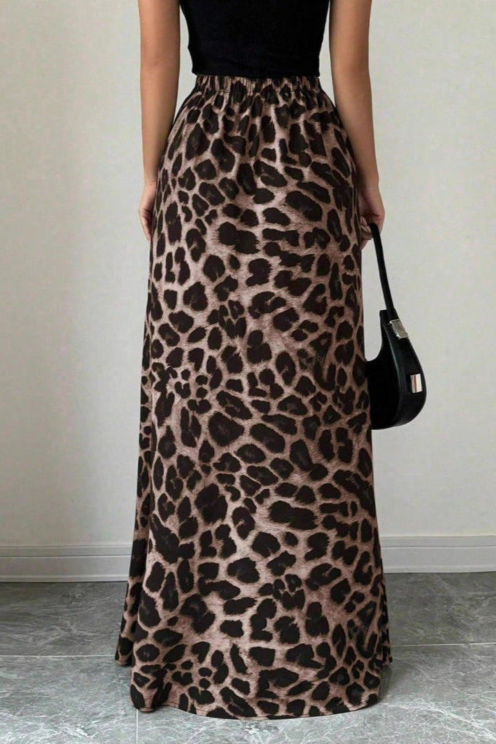High Waist A Line Maxi Skirt