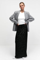 Glitter Sequin A-Line Midi Skirt