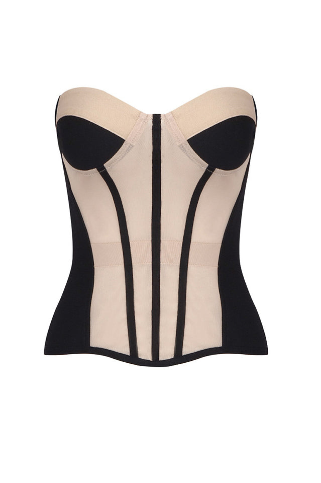 Paityn Black Bandage Bustier Set
