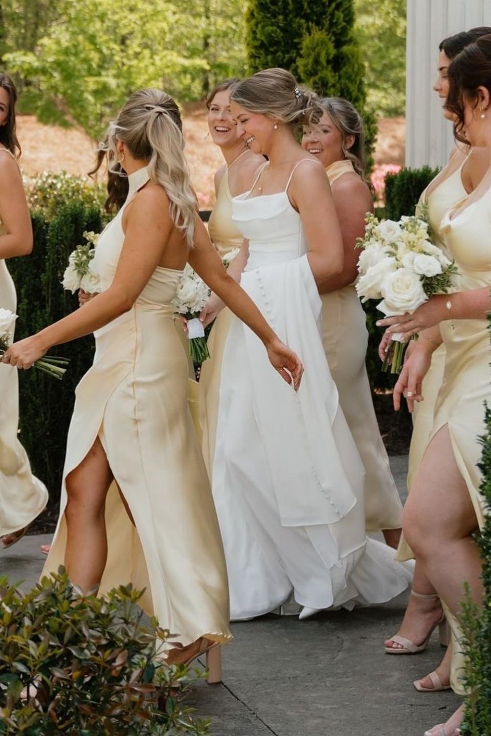 Beautiful Mermaid Spaghetti Straps White Long Wedding Dress with Ruched