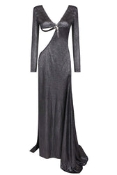 Cut Out Stylish Backless Gown Xs / Black