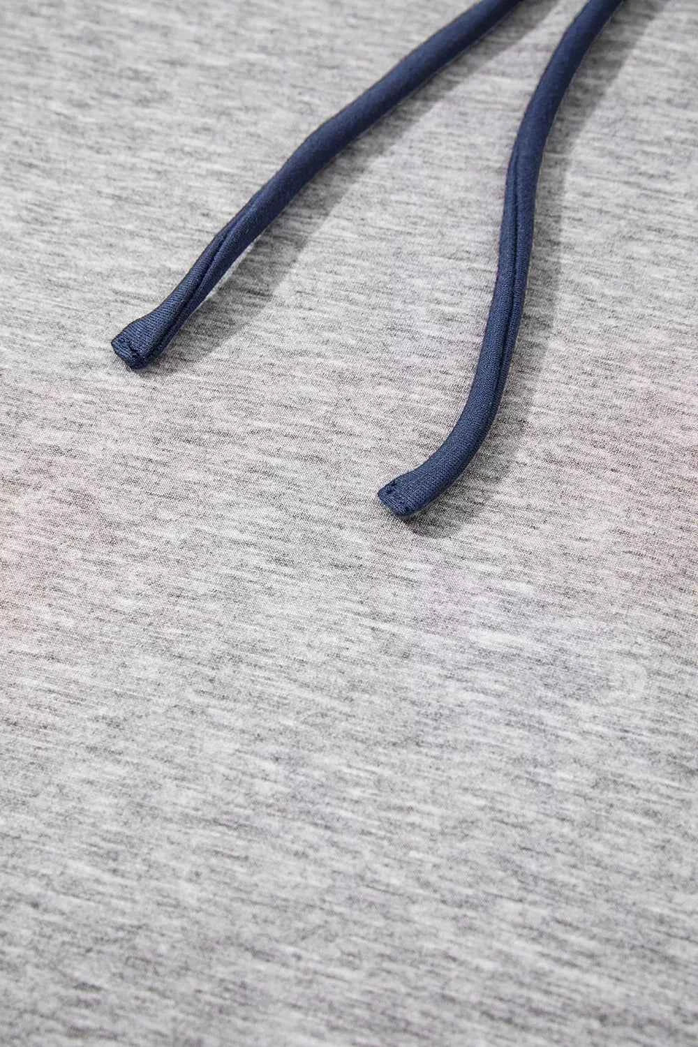 Color Block Patchwork V Neck Drawstring Hoodie